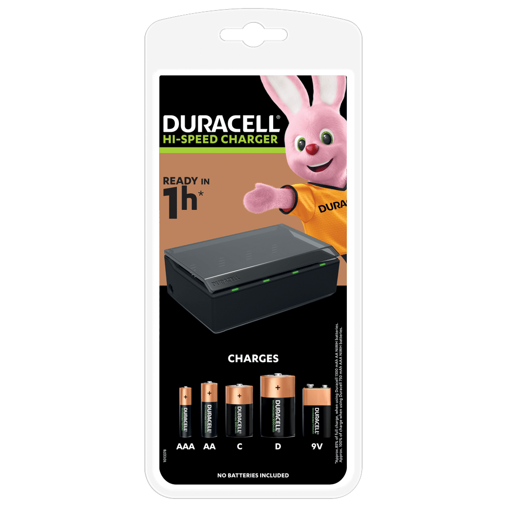 Duracell Multicharger voor AA-, AAA-, C-, D- en 9V-batterijen