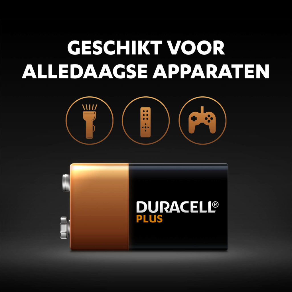 9V-batterijen - Plus alkalinebatterijen